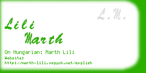 lili marth business card